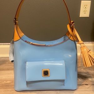 Light blue Dooney & Bourke purse.